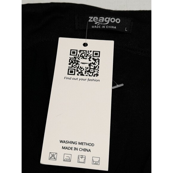 Zeagoo Women Skort Skirt Bodycon Slim Mini Pencil Full Zipper Sz L NWT - Picture 7 of 9